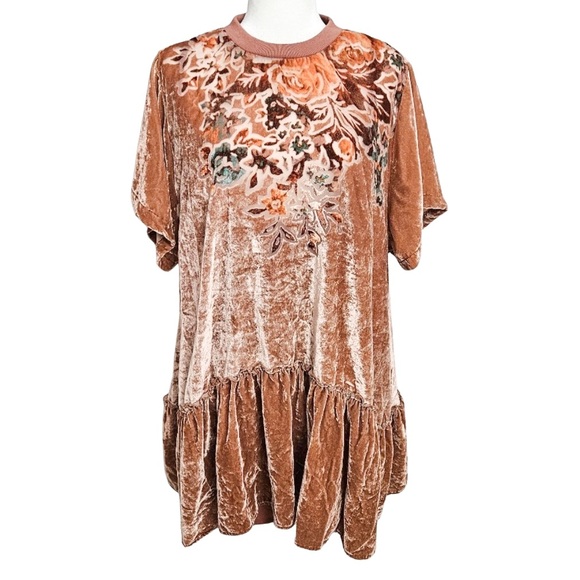 NEW NWT Free People Sweet Echoes Mini Dress Cedar Wood M - Picture 8 of 9